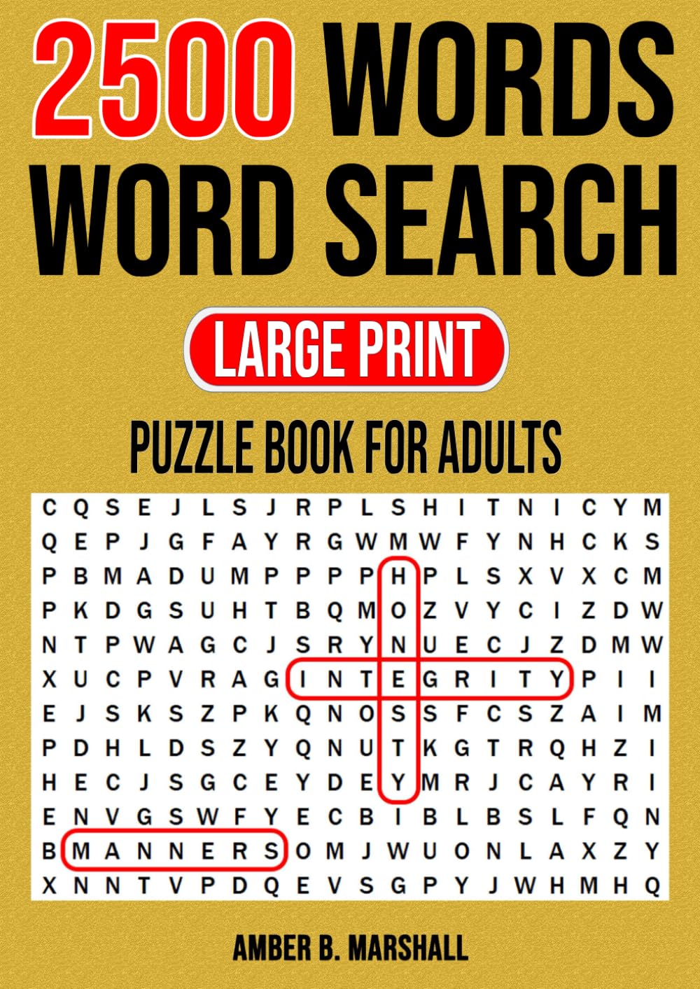 2500 Words Word Search: Large Print Puzzle Book for Adults