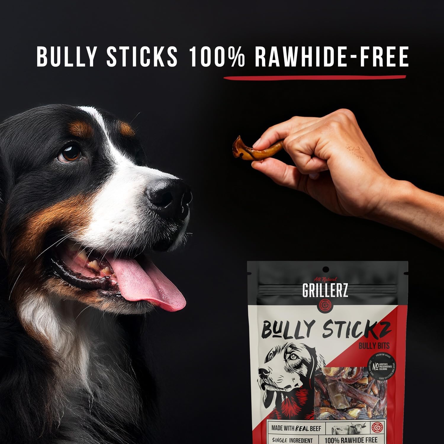 Grillerz Rawhide-Free Bully Bits Dog Chews, 1 Lb (Pack of 2) image 3