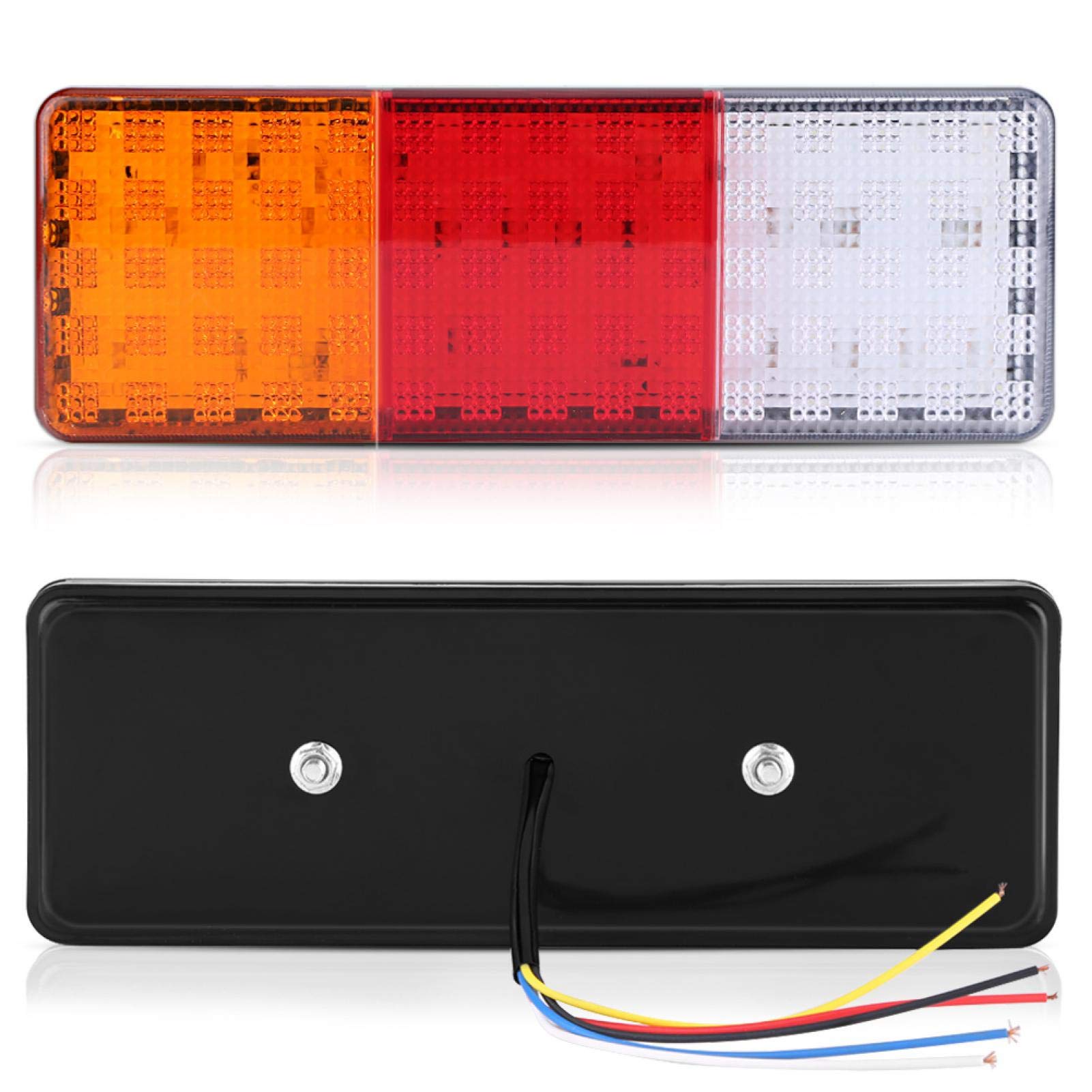 Luz trasera, señal de giro, 2 x 12 V 75 LED, camión, remolque, barco, freno trasero, luz trasera inversa, lámpara indicadora impermeable