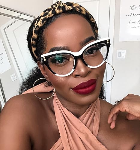 Miniatura 2 de VOOGLAM Gafas de luz azul de ojo de gato de gran tamaño con estilo para mujer, antifatiga ocular, gafas secas Kornegay