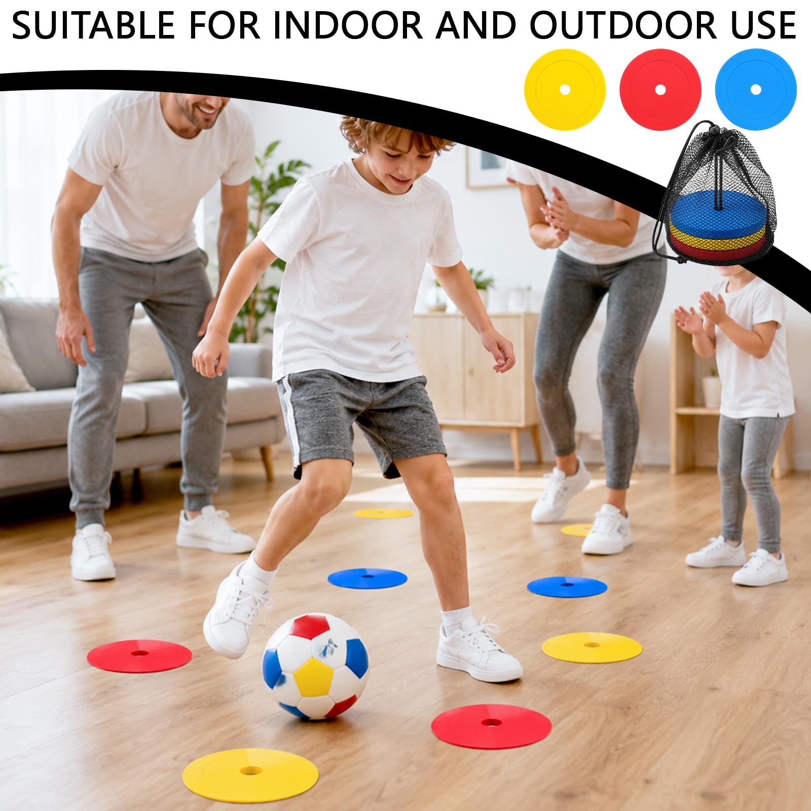 24er Markierungsscheiben, 15cm Markierungsteller Fussball Flach für Sportarten Wie Fußball, Basketball Handball Geeignet Sind