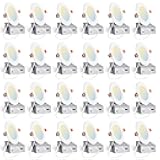 Amico 24 Pack 4 Inch 5CCT Ultra-Thin LED Recessed Ceiling Light with Junction Box, 2700K/3000K/3500K/4000K/5000K Selectable, 10W Eqv 60W, Dimmable Can Light, 800LM High Brightness Downlight - ETL&FCC