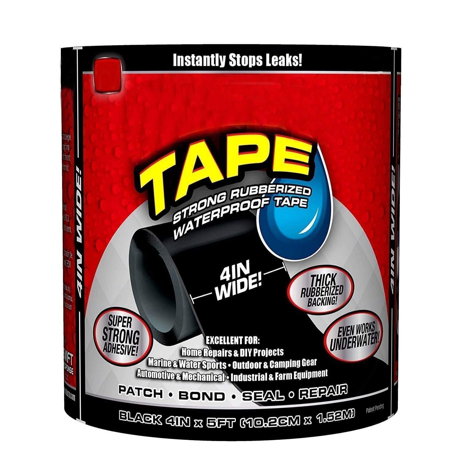 Aasharo store Waterproof Flex Seal Super Strong Adhesive Sealant Tape, Stops Leaks, Large (Black)