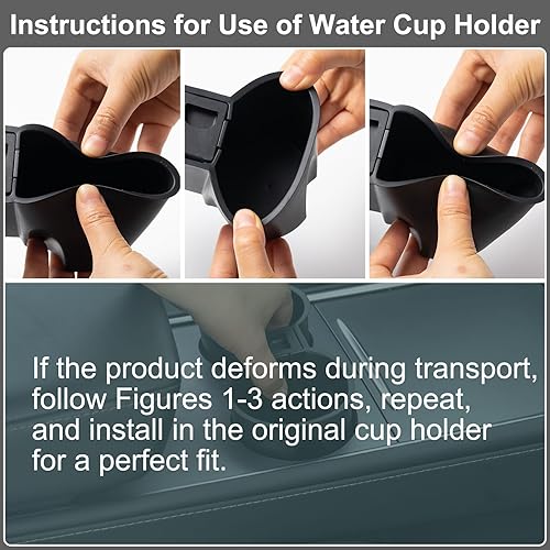 Miniatura 3 de Edulnke Soporte para tazas para el modelo Y de Tesla 2023, soporte para tazas de Tesla Modelo Y Modelo 3 2023 2022 2021, soporte de taza de silicona