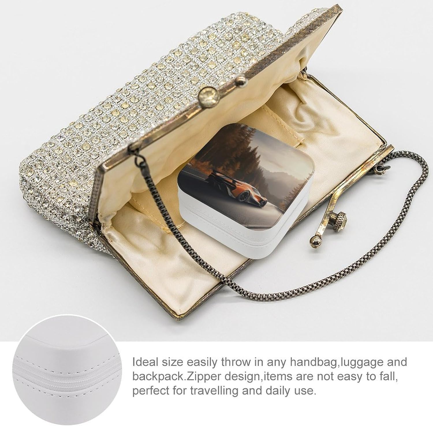 Cute PU Leather Travel Jewelry Case Storage Ideal Gift for Women image 3