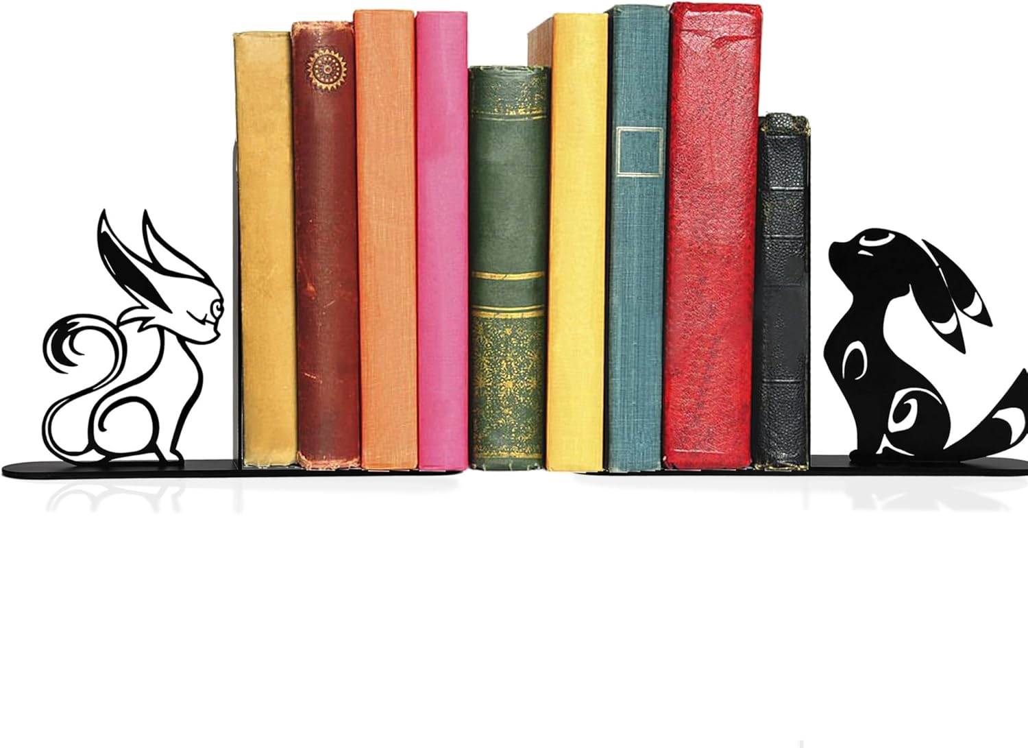 Fox Bookends – Black Fox Decorative Book Ends, Cute Metal Animal Bookend, Ideal Book Organizer for Kids & Adults Fox Bookends – Black Fox Decorative Book Ends, Cute Metal Animal Bookend, Ideal Book Organizer for Kids & Adults