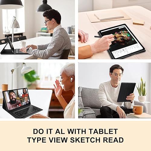 Miniatura 7 de Funda para teclado Samsung Galaxy Tab S9 Ultra 2023 de 14.6 pulgadas  Funda protectora con soporte para S Pen  Funda inteligente delgada con teclado