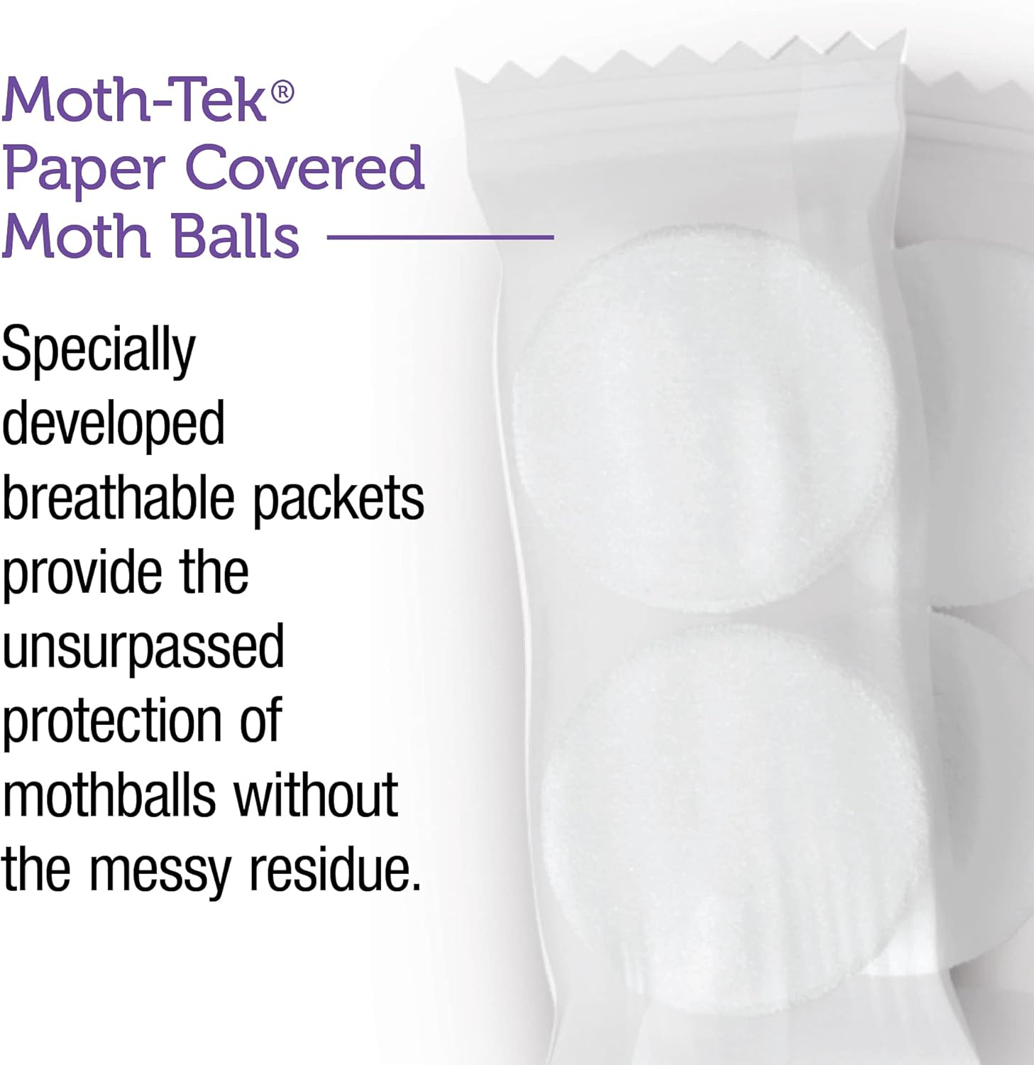 Enoz Moth-Tek Packets, Kills Clothes Moths and Carpet Beetles, Resealable Bag, Single Use Packets, Lavender Scent, 12 oz, Pack of 6