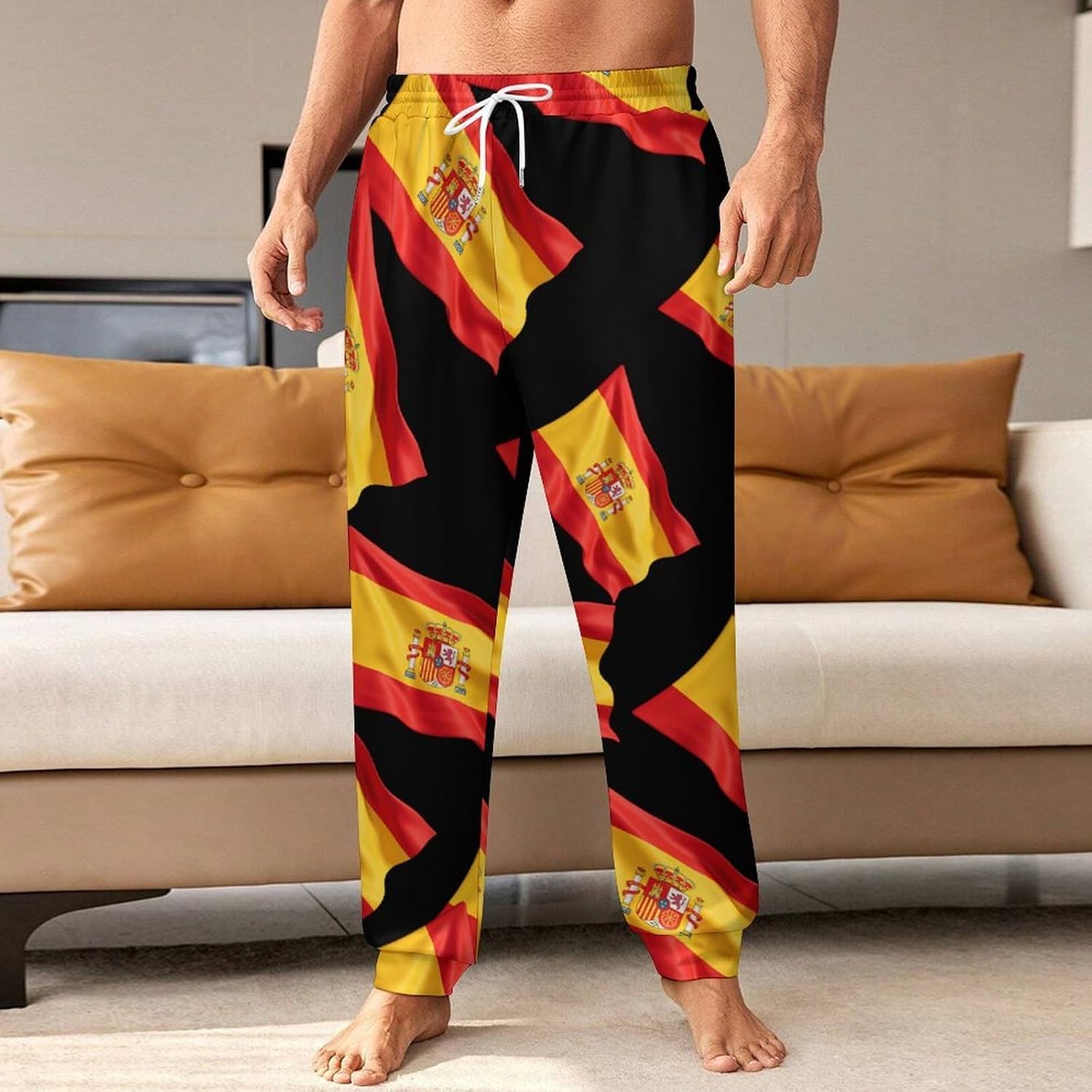 Spain Flag Men Pants Lightweight Sweatpants Joggers Pant 4XL