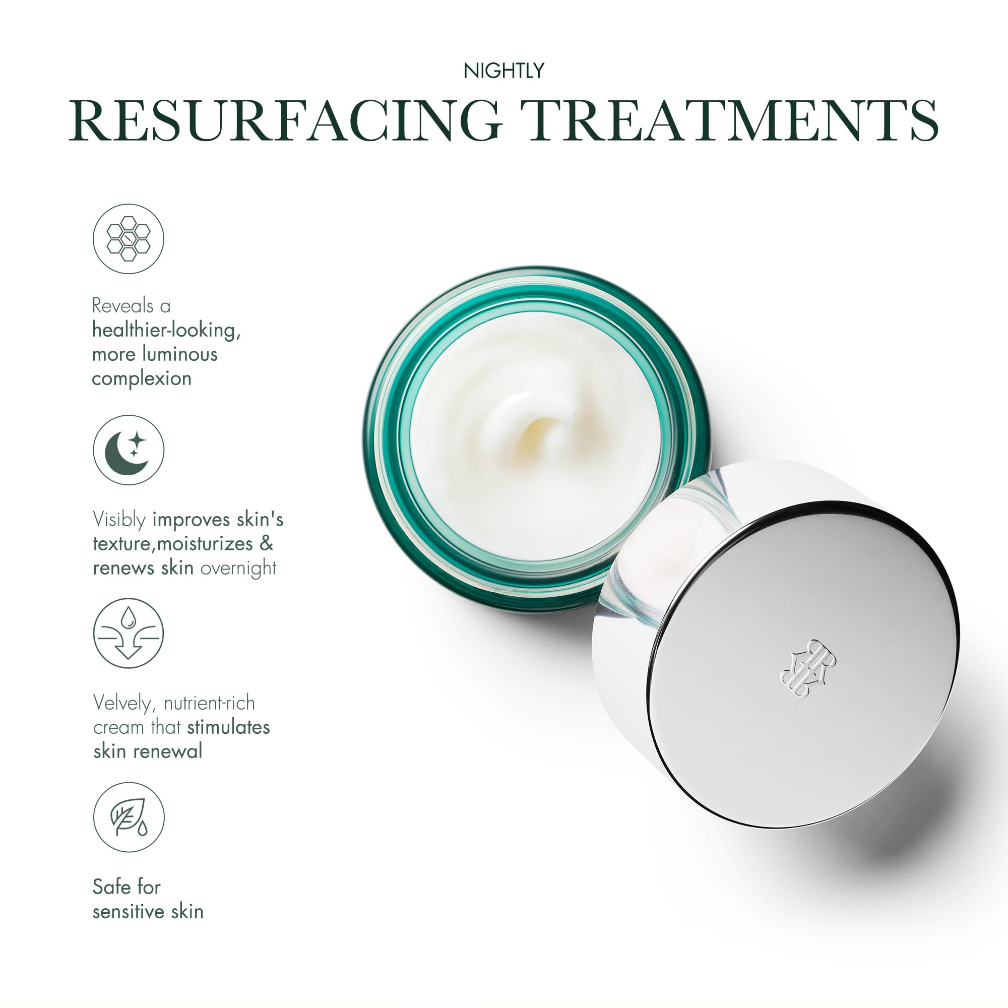 RéVive X Lele Sadoughi Renewal Night Cream ArtJar - Anti Aging Face Cream for Gentle Exfoliation & Skin Renewal - Enriched with Glycolic Acid to Help Visibly Improve Skin Texture (2.5oz)