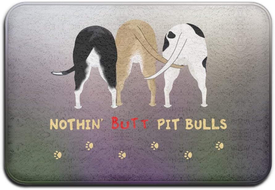 Nothin' Butt Pit Bulls Doormats Entrance Rug Floor Mats Doormats Floor Mat 15.7" *23.6"