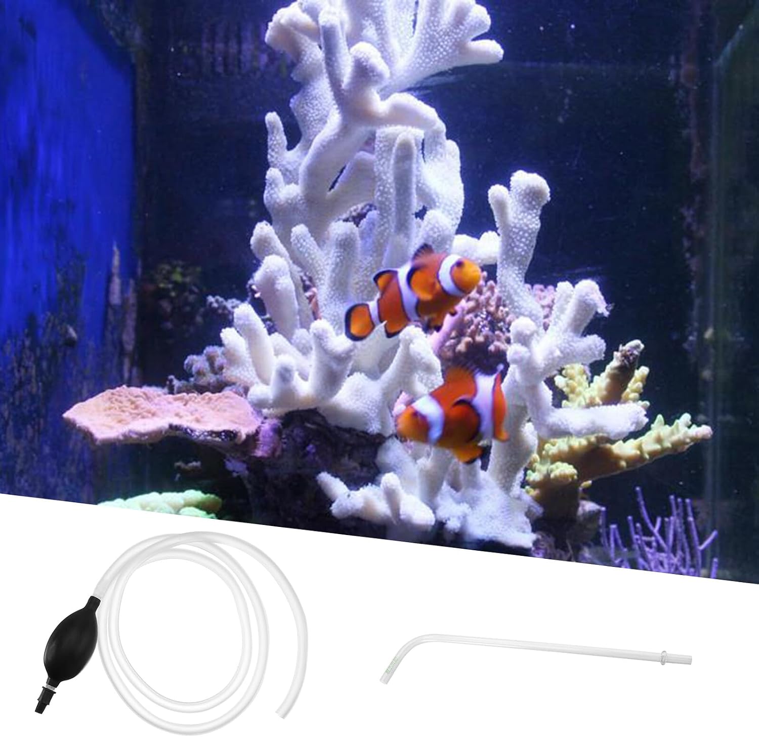 YARNOW Compact Aquarium Siphon Water Changer Pump Small Capacity Water Changing Tool for Fish Tank Cleaning Practical Small Size Aquarium Accessory