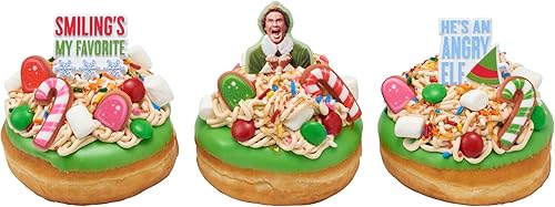 Miniatura 8 de DecoPac Elf Smiling's My Favorite Festive Rings, decoraciones de cupcakes de Navidad para celebraciones y fiestas navideñas - Paquete de 24