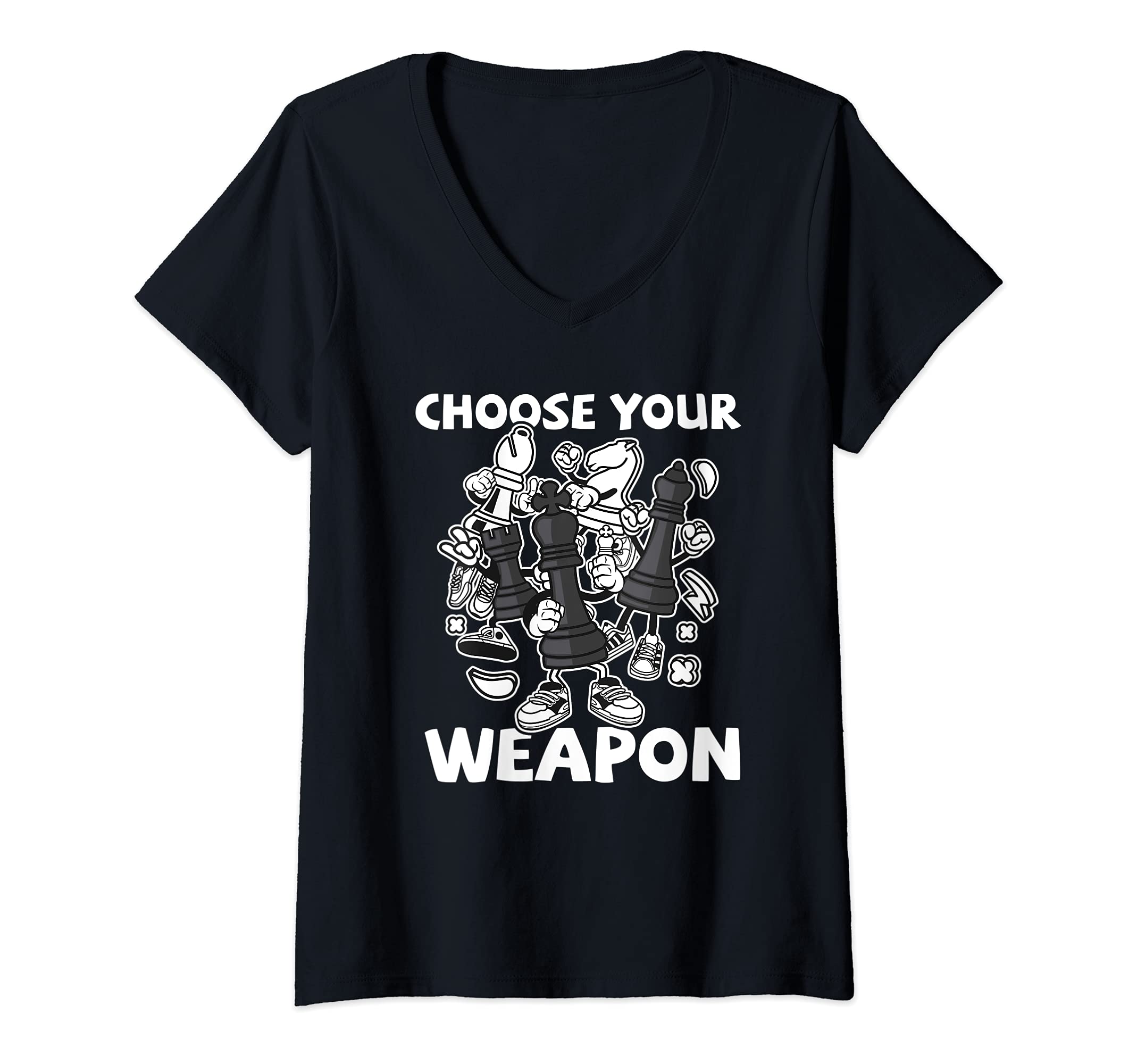 Womens Chess Player Chess Lover V-Neck T-Shirt