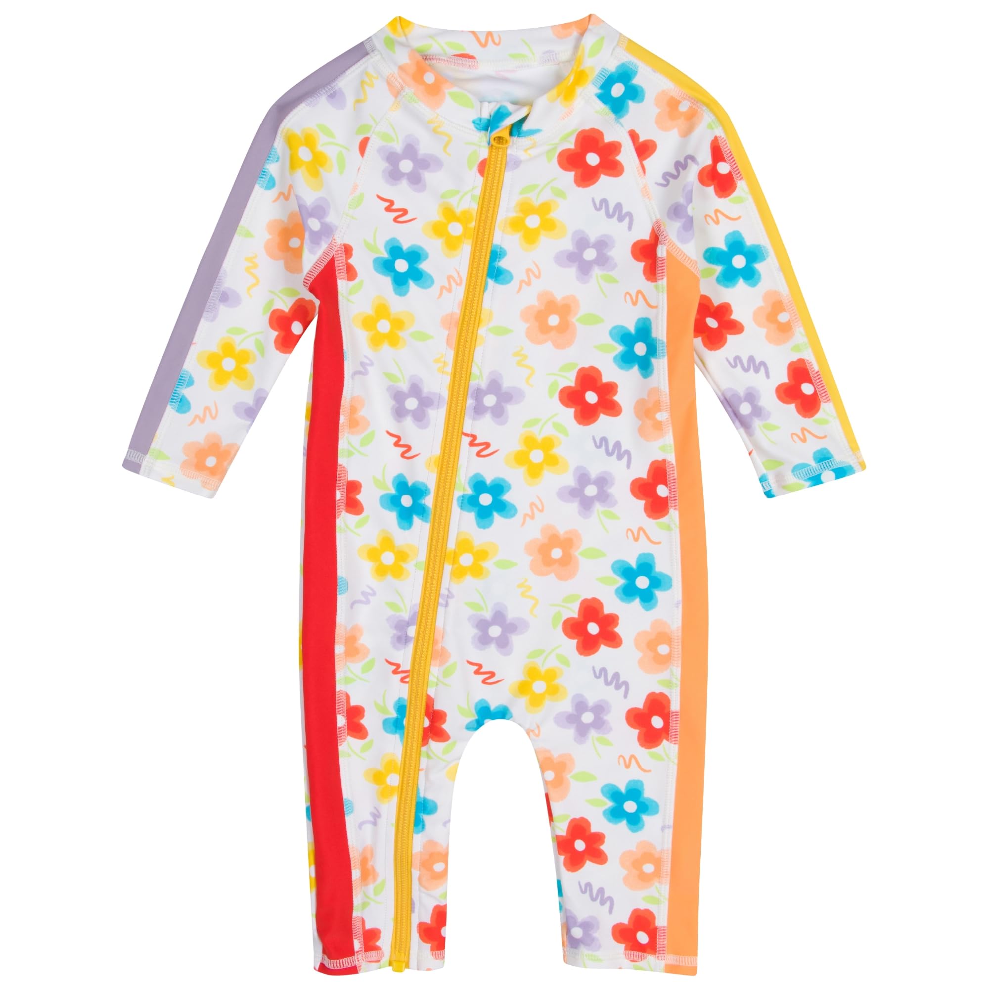 SwimZip UPF50+ Girls' Long Sleeve One Piece Swimsuit, Kids Bathing Suit