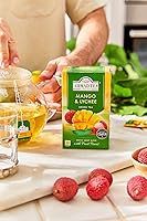 Vista 6 de Ahmad Tea Mango & Lychee Flavored Green Tea with Fruit Pieces, 20 Count, Pack of 6