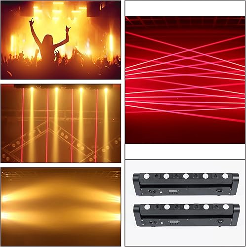 Miniatura 3 de 8LEDs Cabeza Móvil DJ Iluminación DJ Iluminación Led Pinspot Luces Uplighting Luces Giratorias Luces de Etapa Luz para Eventos Activado por Sonido