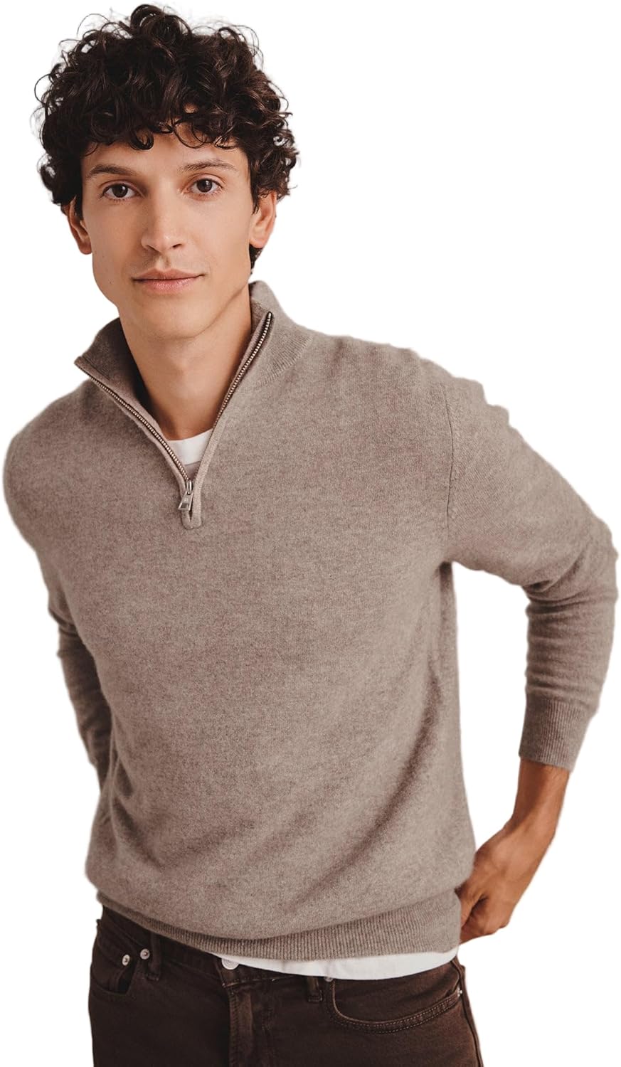 NAADAM Men's Signature Cashmere Quarter Zip