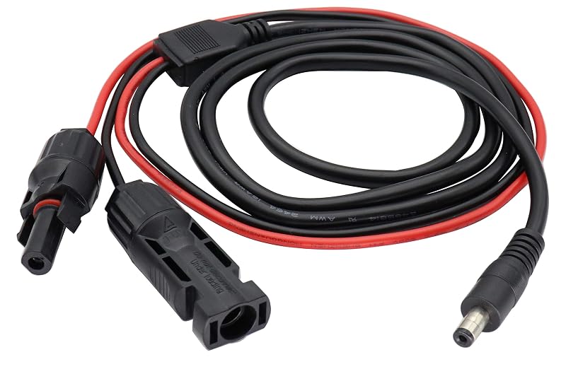 Cabo Adaptador Solar MC4 para DC 5,5 mm x 2,1 mm, 1,5 m, 16 AWG zdyCGTime