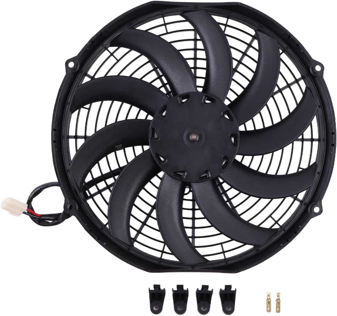 JZGRDN 12V 12" Fan Puller 30101522 VA10-AP50/C-61A for SPAL, Curved Blades