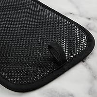 Vista 4 de KitchenAid - Juego de manoplas de cocina Gingham 2 piezas, Negro mate, 18x25 cm (7"x10")