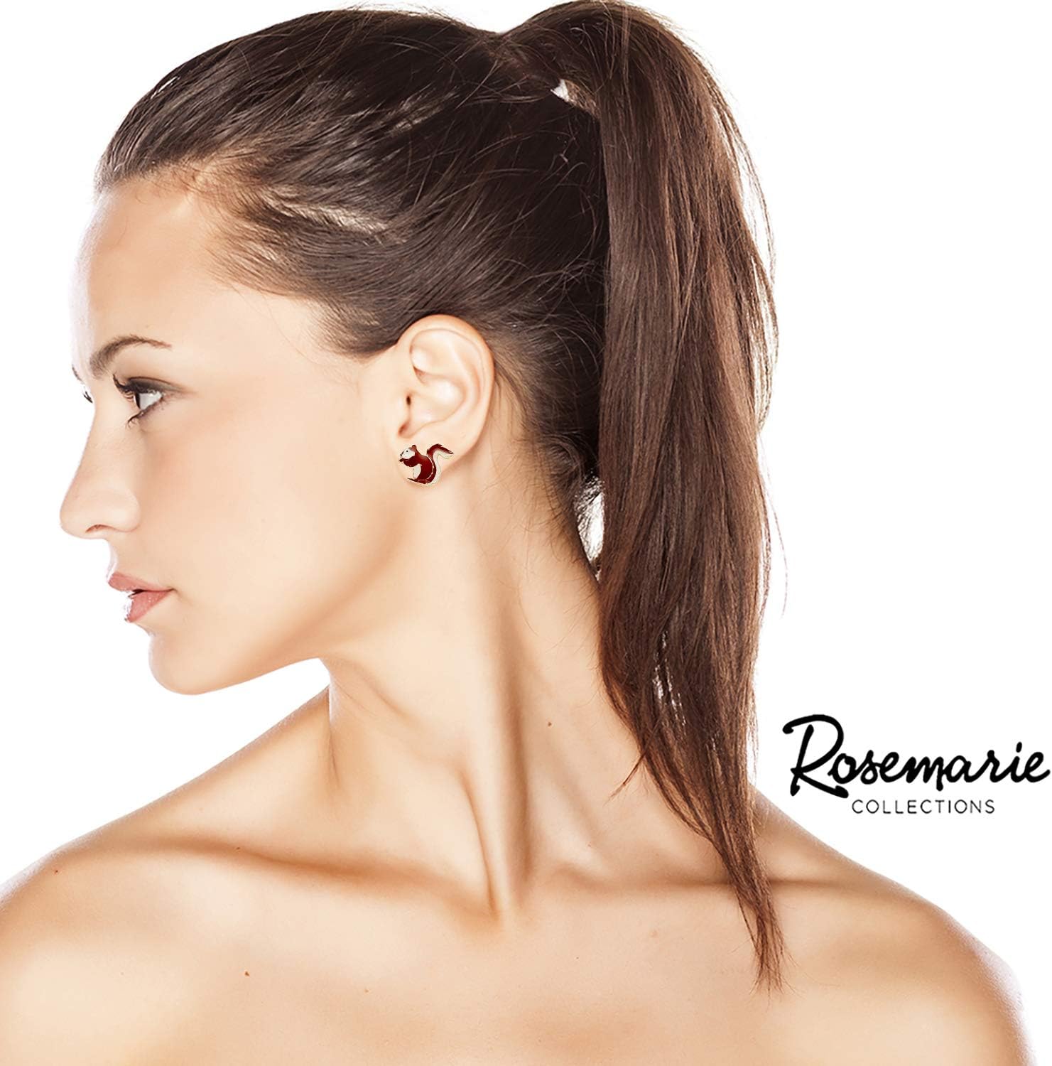 Rosemarie Collections Women's Fun Set Of 3 Fall Favorites Hypoallergenic Enamel Stud Earrings, 0.50" image 5