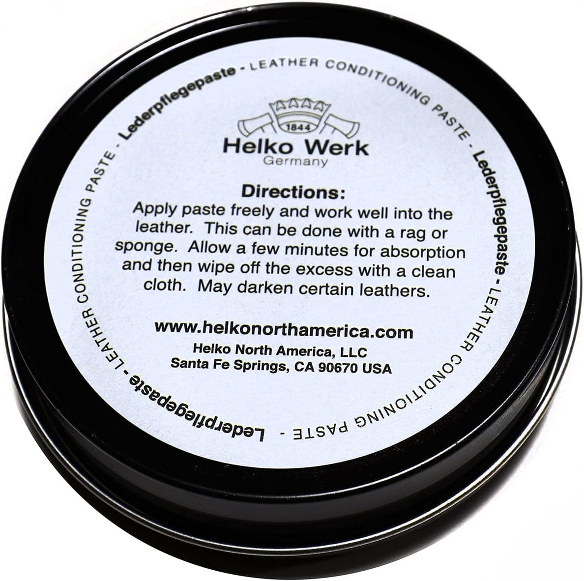 1844 Helko Werk Germany Leather Oil & Conditioning Paste (Leather Oil & Leather Paste Set)