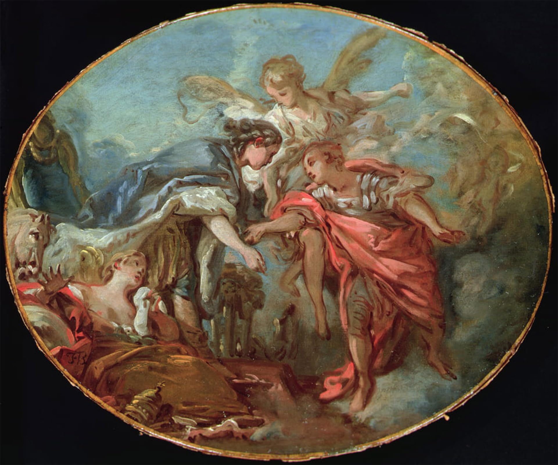 SERENDIPITP Retro Picture Poster Wall Art Pictures Painting Allegory of the Peace of Aix-la-Chapelle by François Boucher Wall Art Canvas Print for Wall Decor 60x90cm