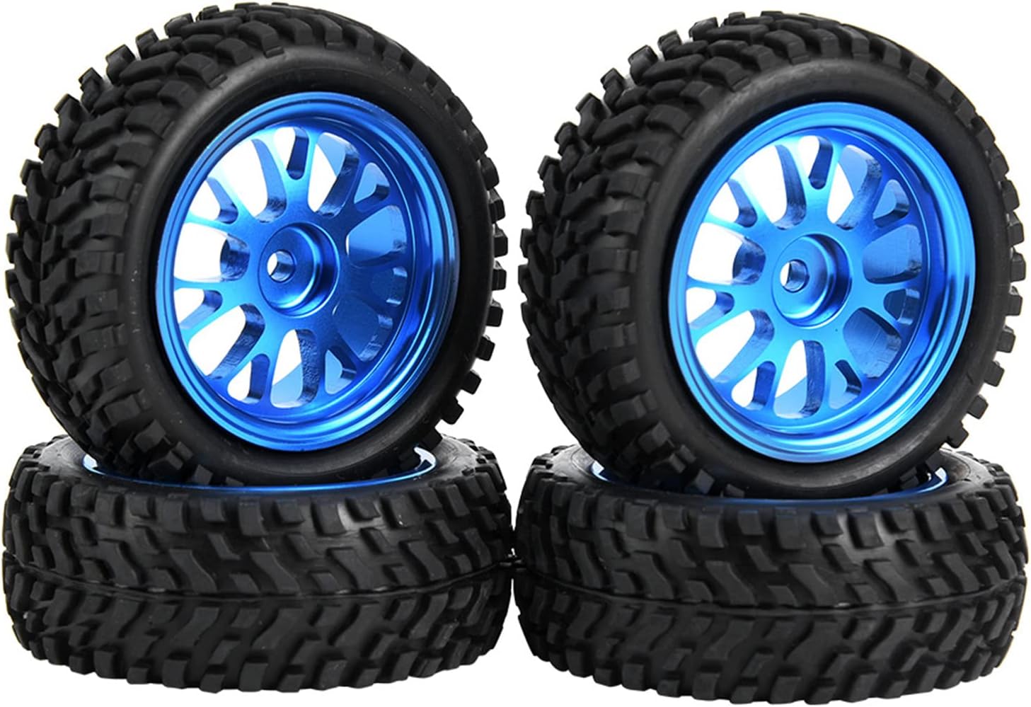RC Crawler Tires, Metal Y-Shape Design Precision Fit 1:18 Scale Off-Road RC Tires 4Pcs for Hobbyists Off-Road Crawling Model Building Racing Enthusiasts