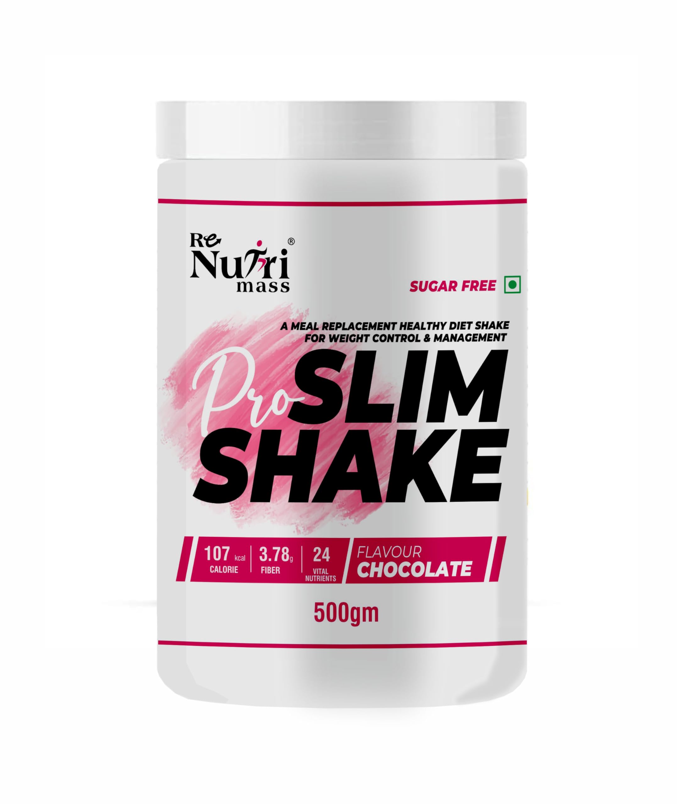 "Re Nutri Mass Pro Slim Shake | High Protein Meal Replacement | Weight Loss & Management | Low-Calorie & Nutrient-Rich Formula | Supports Lean Muscle | Chocolate Flavor | 500g"-image-38