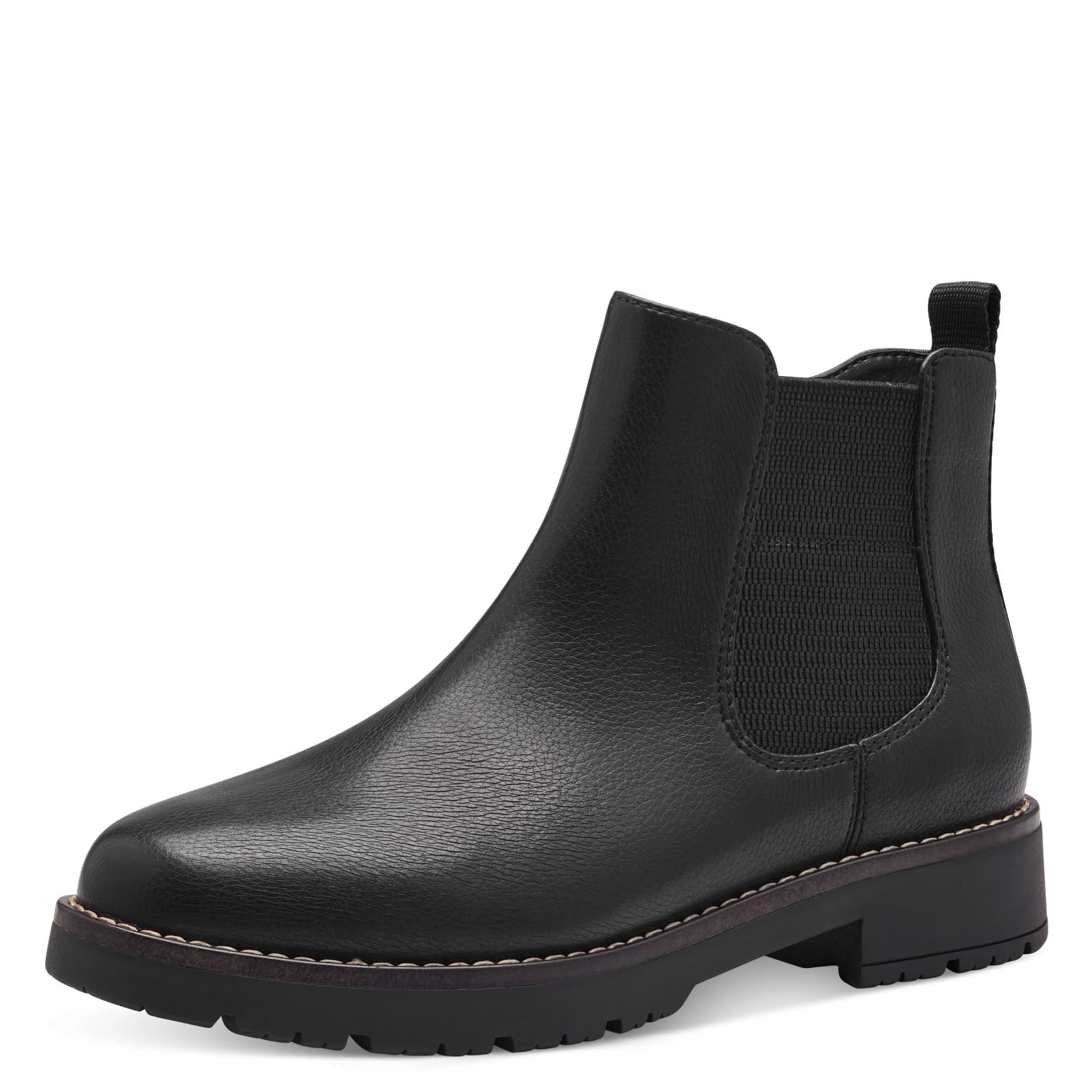 Jana Women’s Ankle Boots Flat with Zip Vegan, Black, 6,5 UK