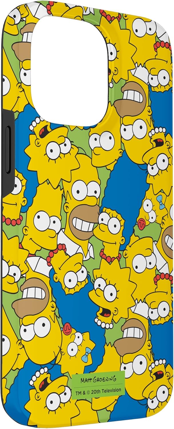 The Simpsons Homer Marge Bart Lisa Maggie Print Case for iPhone 14 Pro Max