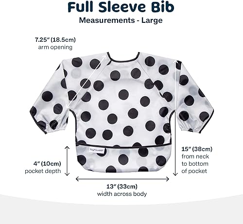 Miniatura 5 de Tiny Twinkle Mess Proof Baby Bib, Cute Long Sleeve Bib Outfit, Waterproof Bibs for Toddlers, Machine Washable, Baby Smock