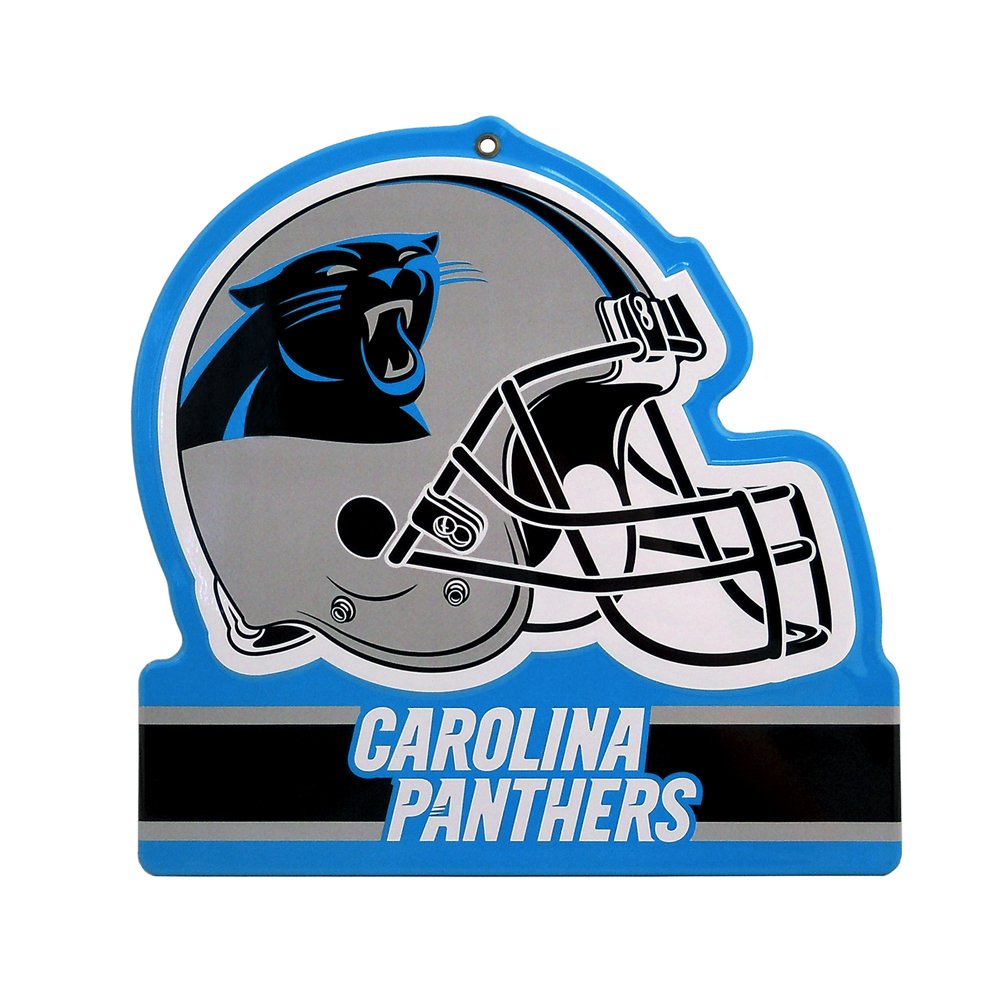 Party Animal NFL CAROLINA PANTHERS Metal Helmet Sign