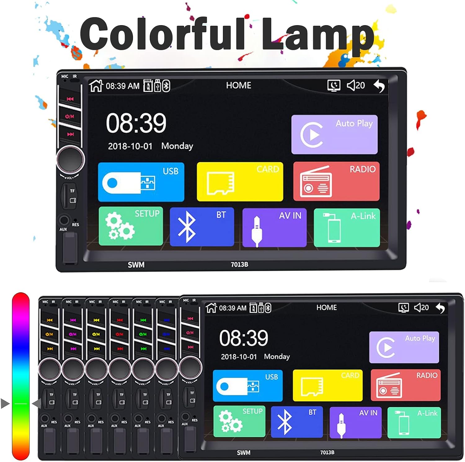 สีสัน Lamp settings on ZHNN Car Stereo