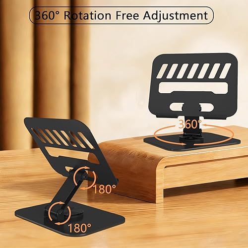 Miniatura 2 de Soporte de metal para tableta, soporte ajustable de rotación de 360° compatible con tabletas de 4 a 16 pulgadas como iPad Pro Air, iPad mini, Tab