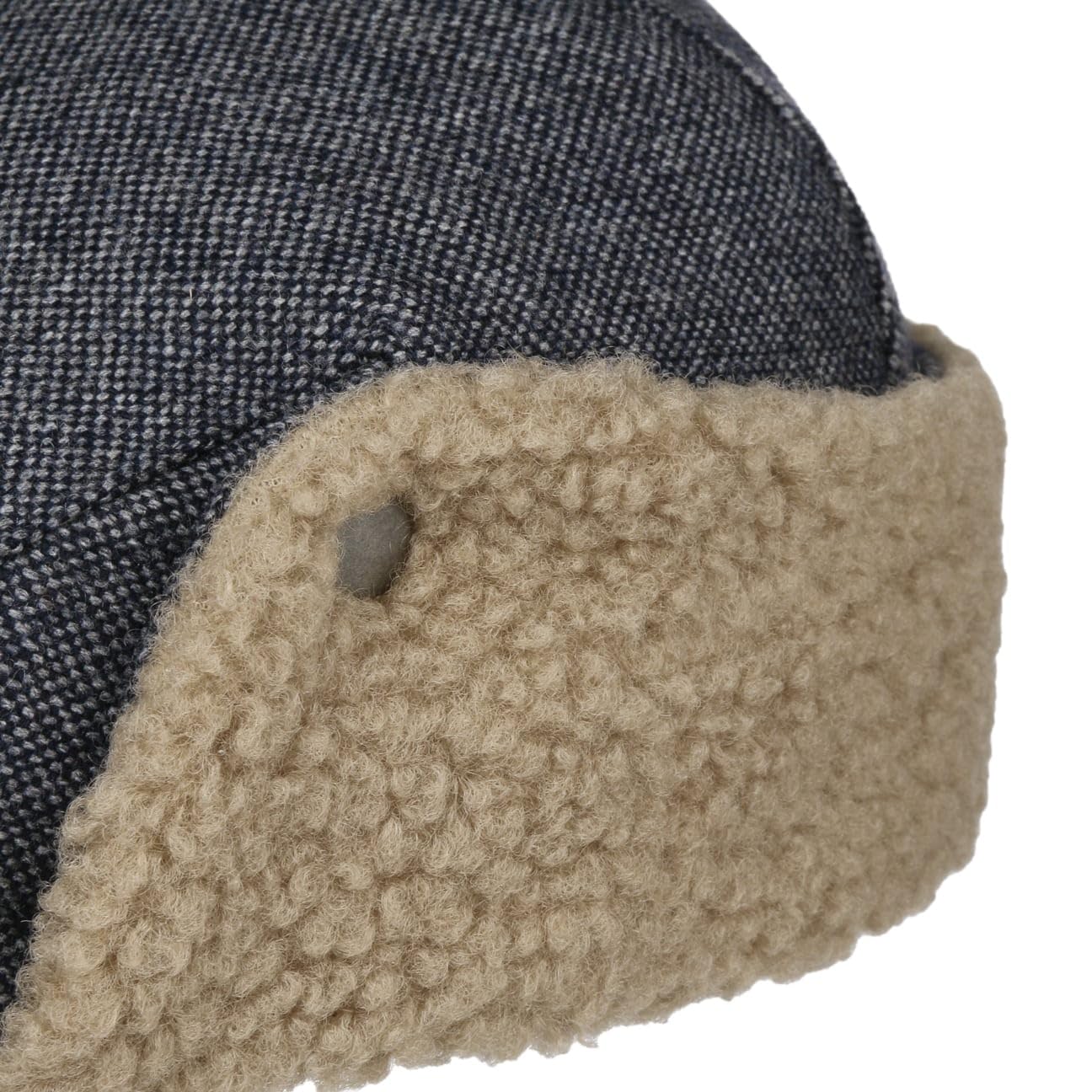 Barts Monzonite Denim Flatcap Schirmmütze Schiebermütze Herren - mit Schirm, Futter, Lederband, Lederband Winter Herbst-Winter