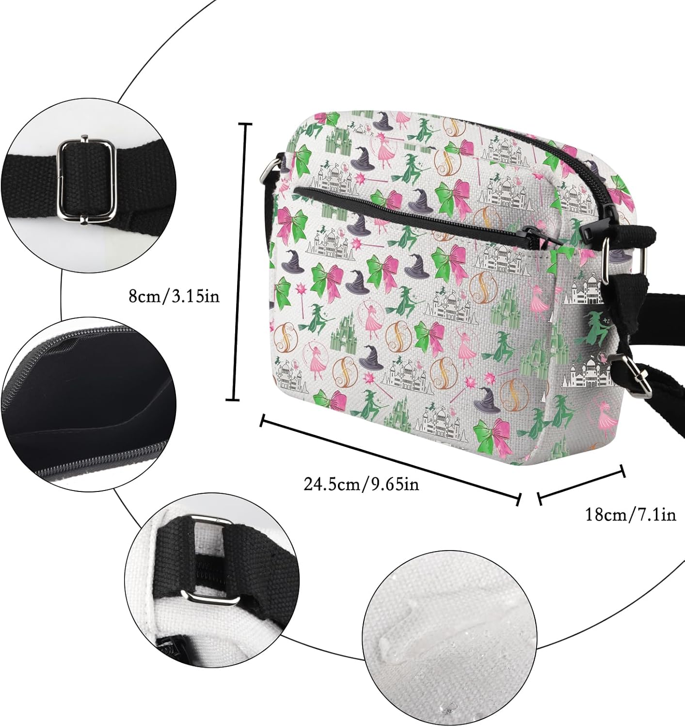 Musical Theatre Horizontal Crossbody Bag E And G Gift Stylish Gift For Lovers (W HCB) - Image 5