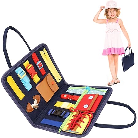 Herefun Busy Board Panneau Educatif Jouets Apprentissage Precoce De Competences De Base Bebe Jouets Educatifs Montessori Enfants Tableau D Activite Apprendre A S Habiller Board D Activites F Amazon Fr Jeux Et Jouets