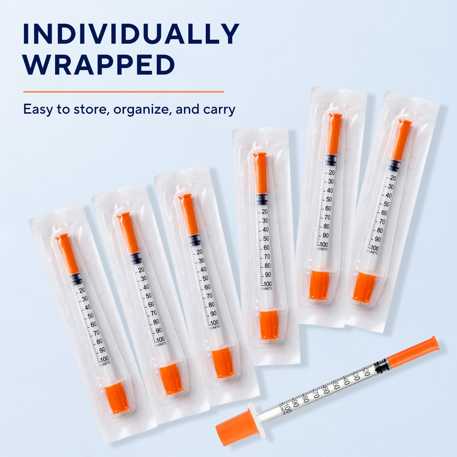 U-100 Syringes - 30 Pack, 1ml, 31G -2