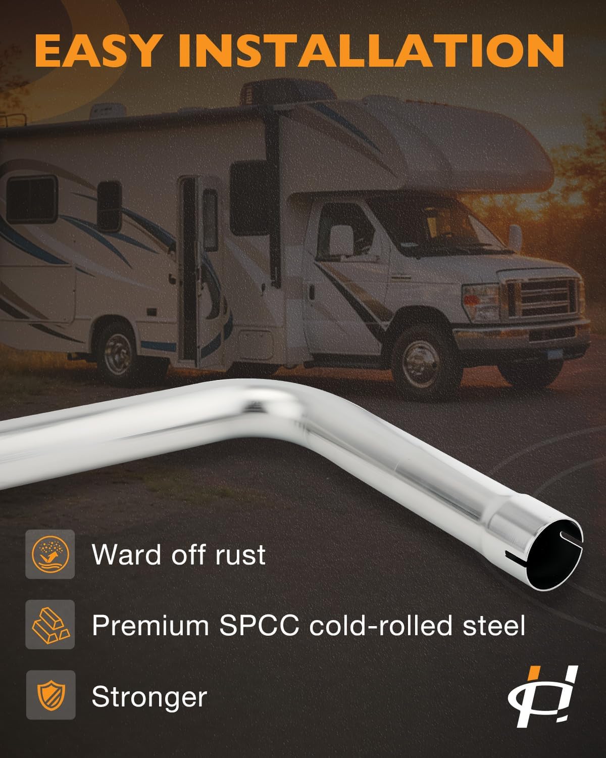 RV Tail Pipe & Generator Exhaust Kit, Compatible with Cummins Onan RV QG 5500/RV QG 7000/RV QG 6500/HGJAA/HGJAB RV Generator Models, Replaces# 155-3481-02