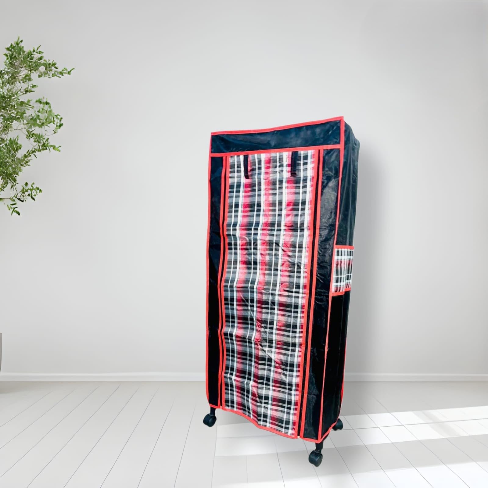 Shoe Rack Fabric Cover Only for 6 Layer Rack | Dustproof Zipper Cover| Replacement Washable | Portable Shoe Organizer Cover Only For 6 Shelf (Red)-image-48
