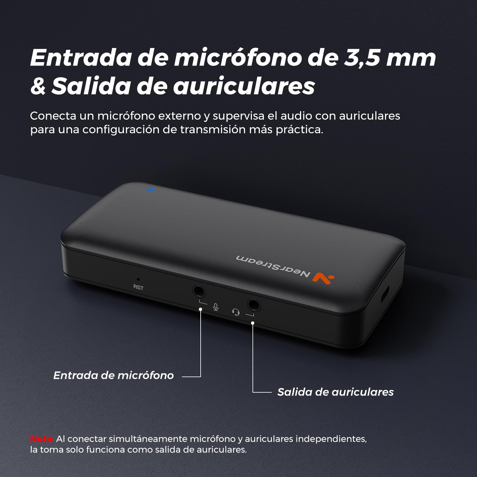 NearStream Tarjeta de Captura de Video HDMI 2.0 & USB 3.0, Capturadora de Video para Streaming, 4K Passthrough &1080P 60FPS Captura para PC/MAC/Cámaras/PS4/PS5/Switch/Xbox Series X/S/OBS