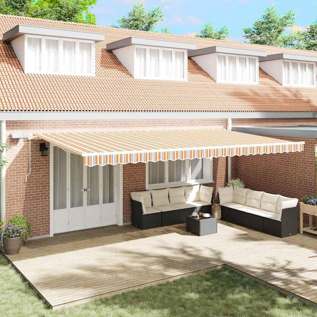 Toldo extensible con brazo articulado de aluminio, 600 x 300 cm
