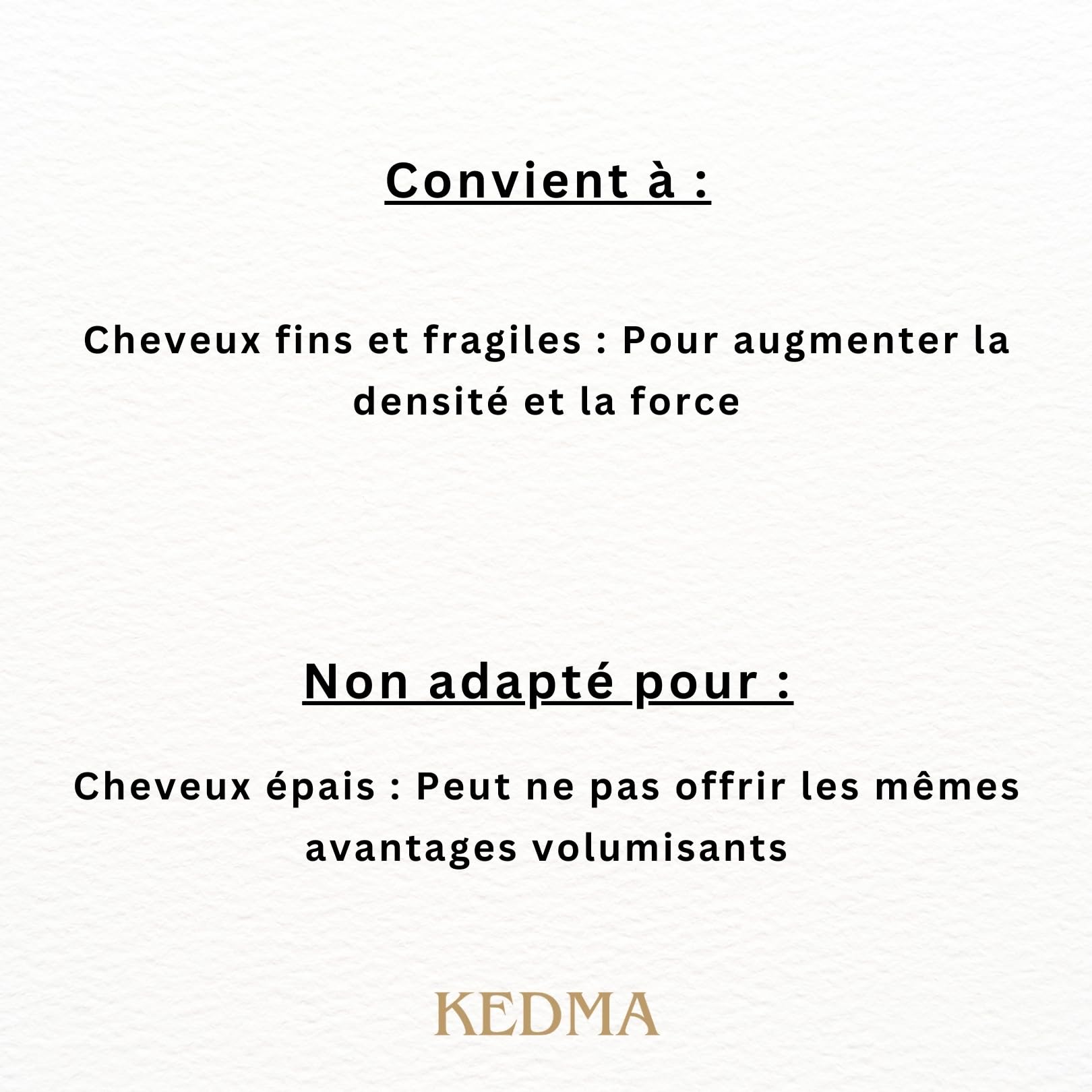 KEDMA - Shampooing Réparateur aux Peptides pour Cheveux Fins - 500ml | Le shampooing aux peptides et à la kératine aide à renforcer les cheveux fins et à leur donner une apparence plus dense.