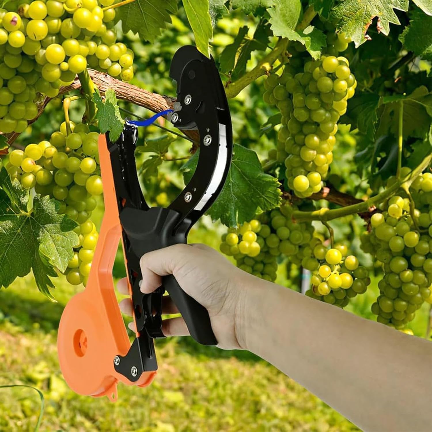 Máquina para Atar Plantas, Herramienta Ligera para Atar Plantas con 20 Rollos de Cinta, Abertura de Abrazadera más Amplia para Uvas, Tomates, pepinos y pimientos.