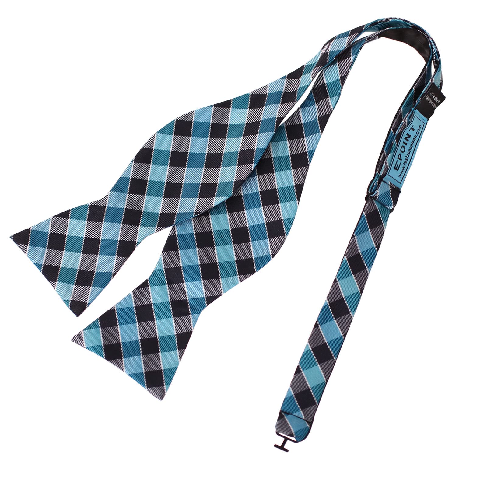 EBAC.02 Cooling Checkered Microfiber For Ring-Bearers Self-tied Bow Tie By Epoint