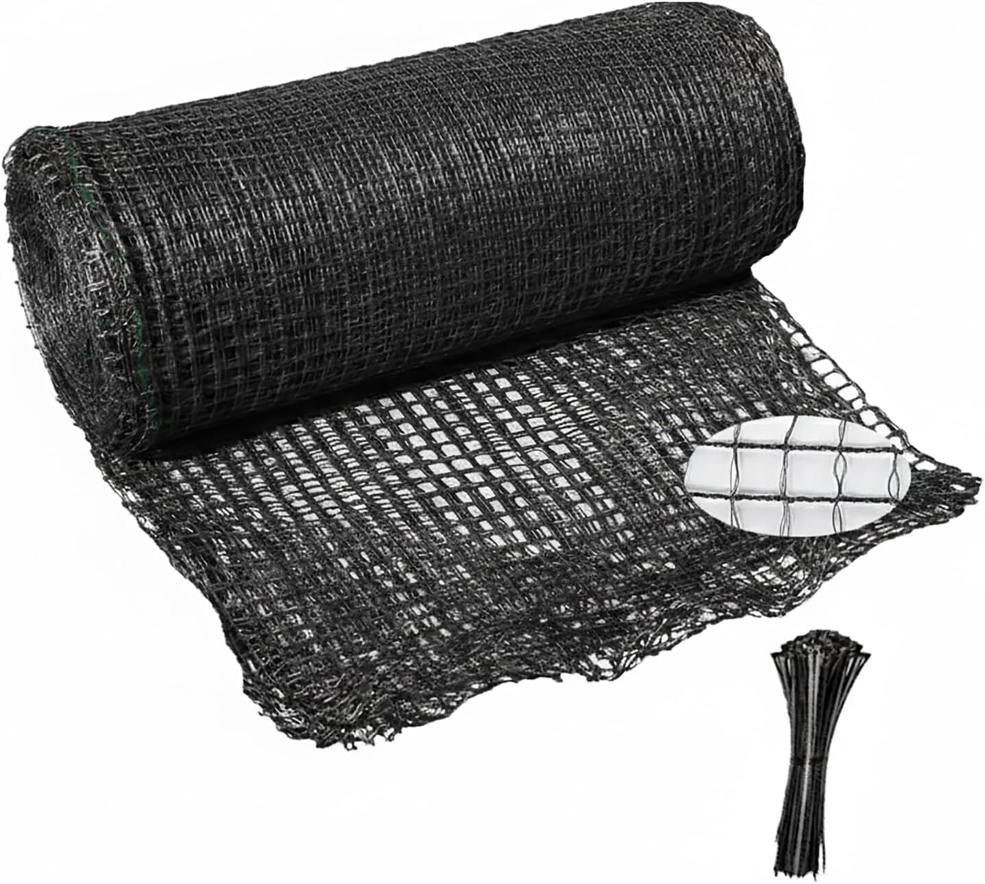 5'x100' Garden Fence Temporary Fence – Plastic Mesh Roll for Garden, Chicken Coop, Deer & Dog Enclosure | UV Resistant, Easy Install & Cut-to-Size Yard Barrier, Black