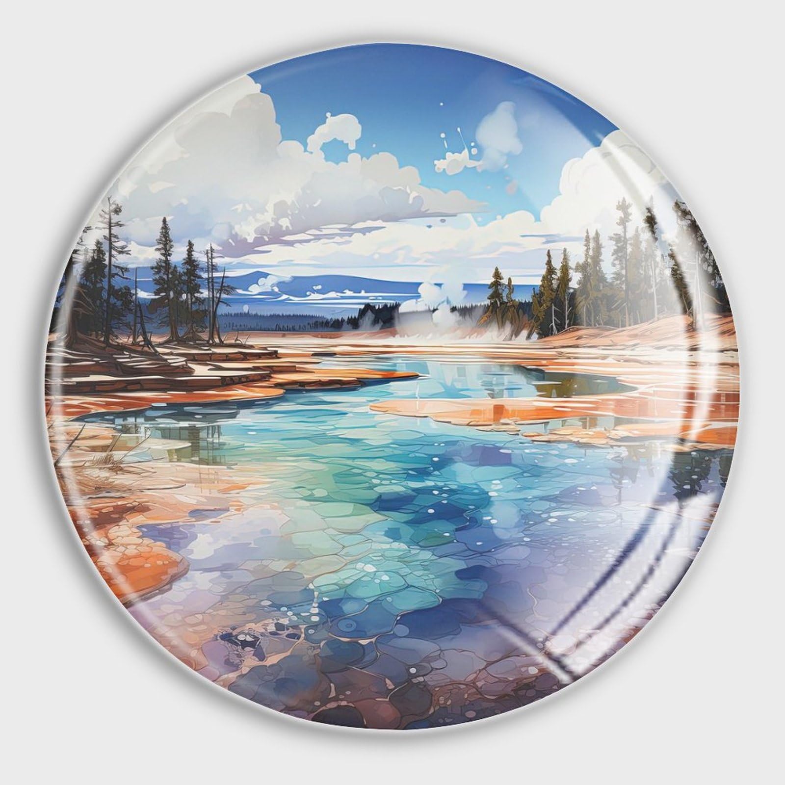 Magnets de frigo paysage Yellowstone pour decorer votre cuisine avec une touche de nature