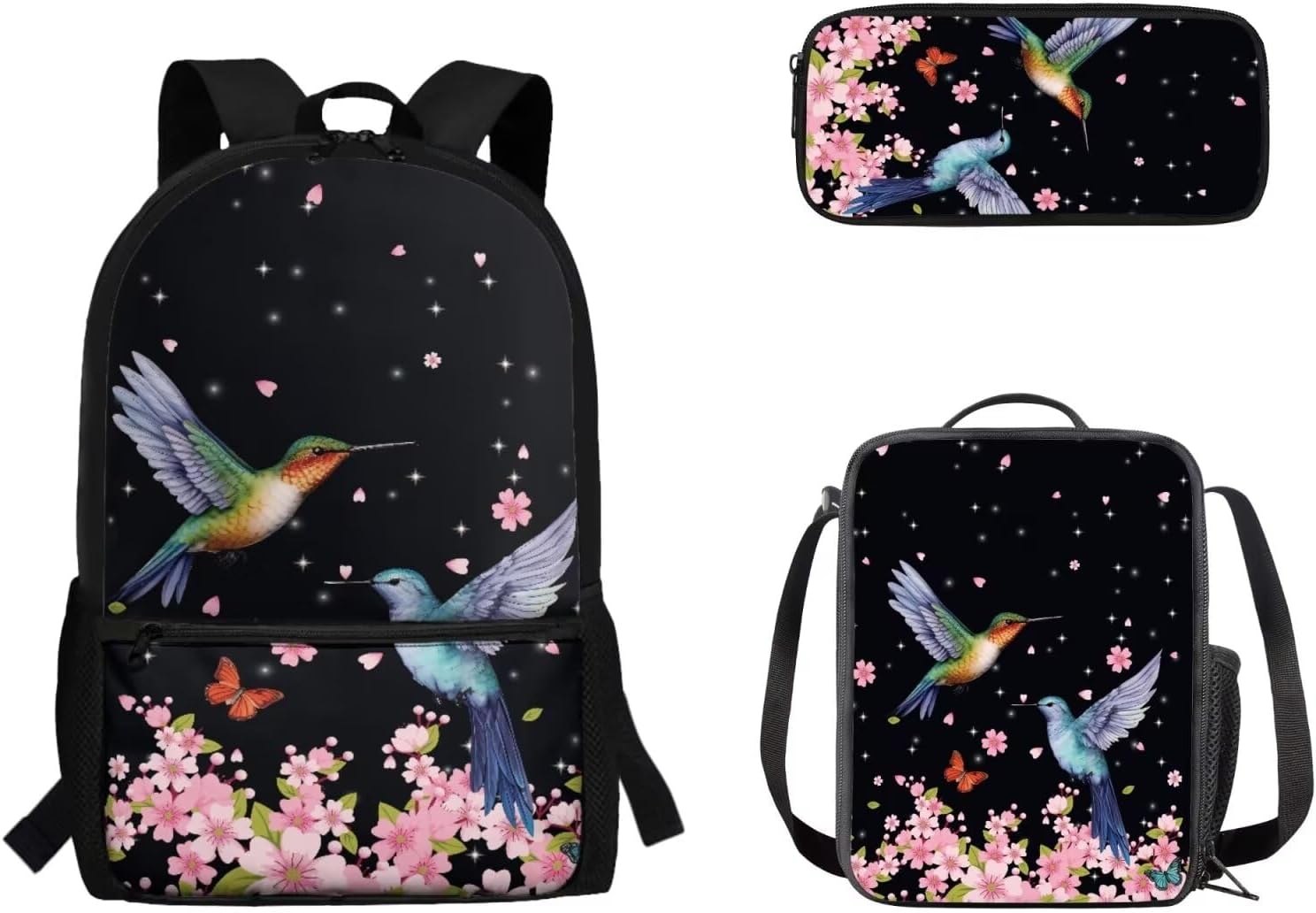 Kids Backpack Set 3PCS - Lightweight School Bag With Lunch Box & Pencil Case, Boys & Girls
